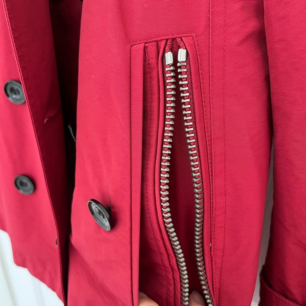 Burberry Brit Red Trench Coat - Picture 12 of 16